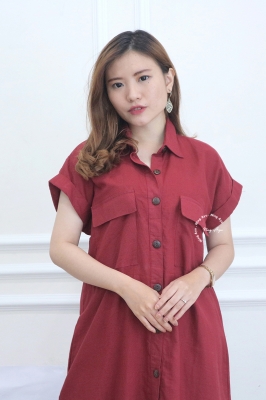 Dress Hamil Menyusui Aprodhite Dress-DRO 227 Merah